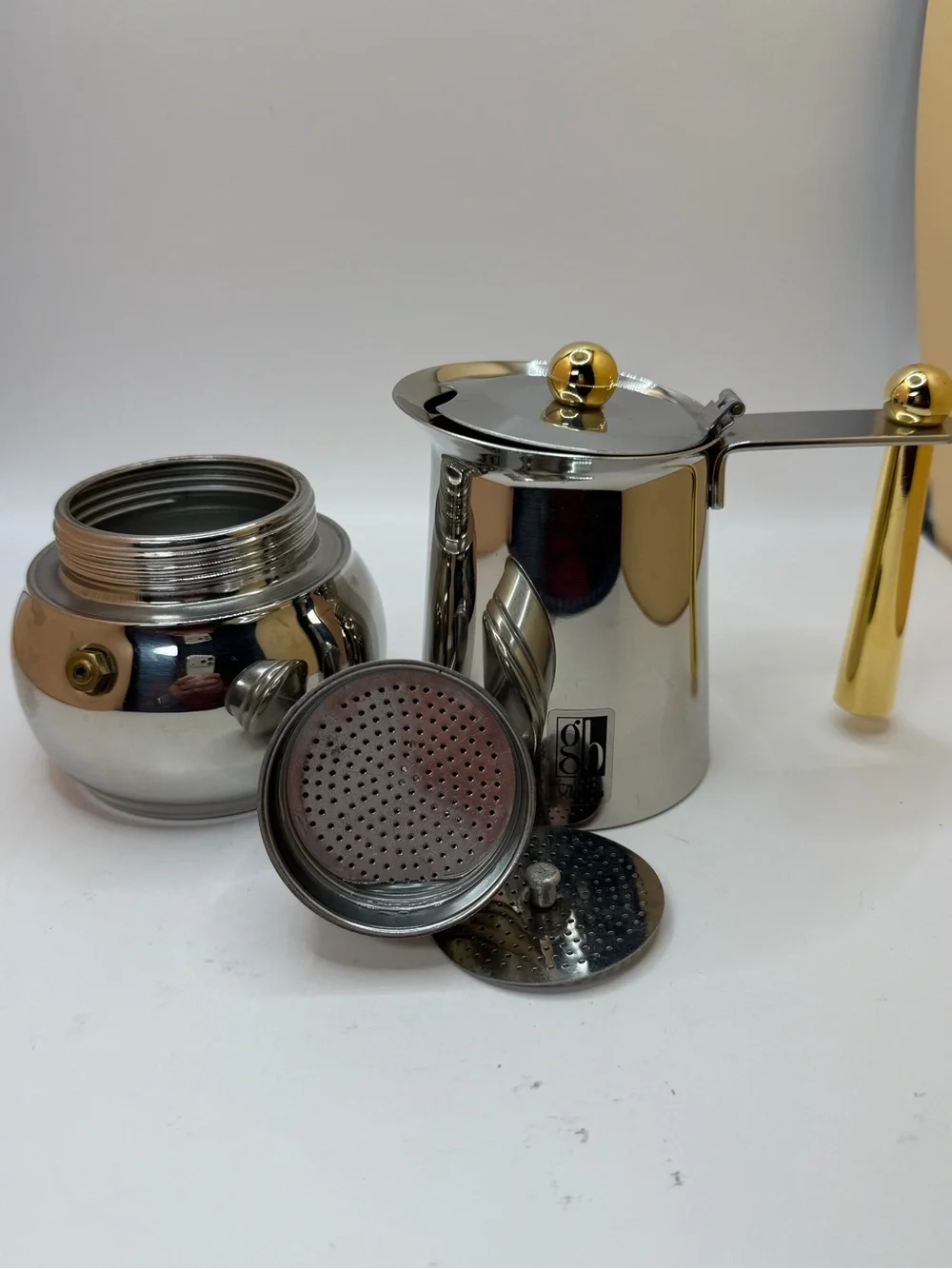 Italian Espresso Maker Kitty Oro Design GB Guido Bergna